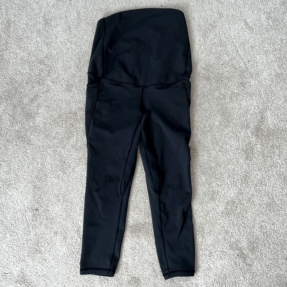 Senita athletics maternity skinny workout capris - black